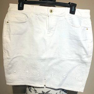New White Jean Skirt Tommy Hilfiger